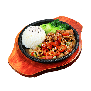小炒黃牛肉鐵板飯